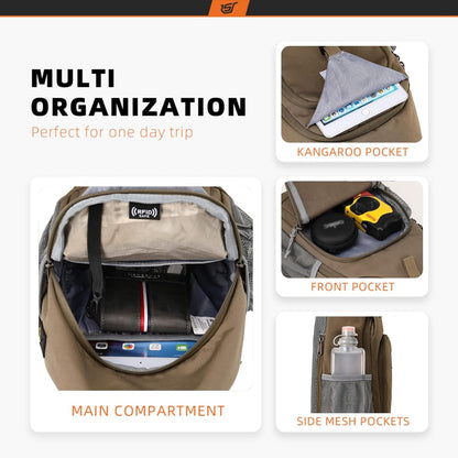 Sling Bag RFID Crossbody Sling Backpack Cross Body Shoulder Bag Travel Hiking Daypack for Women Men(Beige)