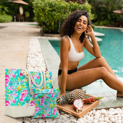 Beach Bags Waterproof Sandproof Large Beach Bag Wet Dry Bags Wet Clothes Bag With Zipper for Swimsuits Travel
