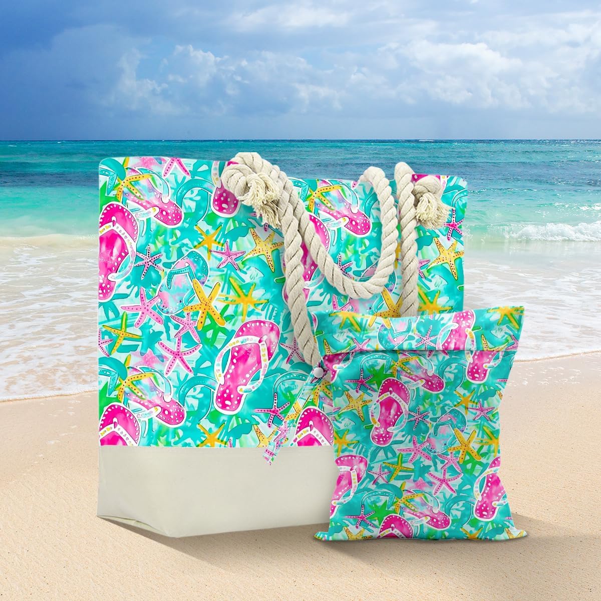 Beach Bags Waterproof Sandproof Large Beach Bag Wet Dry Bags Wet Clothes Bag With Zipper for Swimsuits Travel