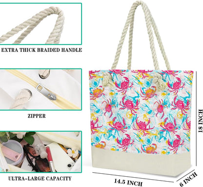 Beach Bags Waterproof Sandproof Large Beach Bag Wet Dry Bags Wet Clothes Bag With Zipper for Swimsuits Travel