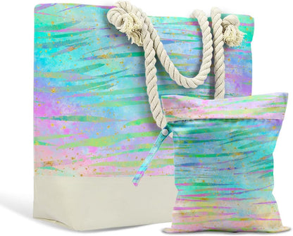 Beach Bags Waterproof Sandproof Large Beach Bag Wet Dry Bags Wet Clothes Bag With Zipper for Swimsuits Travel