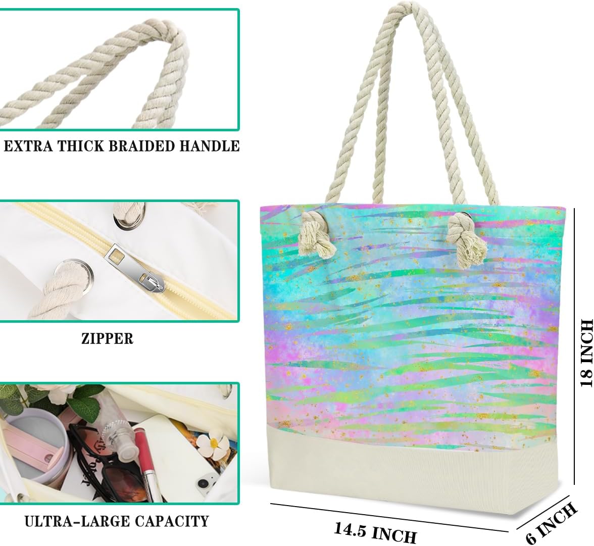 Beach Bags Waterproof Sandproof Large Beach Bag Wet Dry Bags Wet Clothes Bag With Zipper for Swimsuits Travel