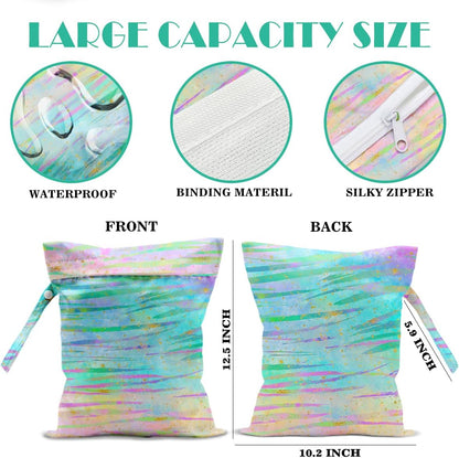 Beach Bags Waterproof Sandproof Large Beach Bag Wet Dry Bags Wet Clothes Bag With Zipper for Swimsuits Travel