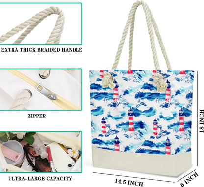 Beach Bags Waterproof Sandproof Large Beach Bag Wet Dry Bags Wet Clothes Bag With Zipper for Swimsuits Travel