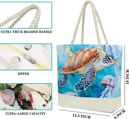 Beach Bags Waterproof Sandproof Large Beach Bag Wet Dry Bags Wet Clothes Bag With Zipper for Swimsuits Travel