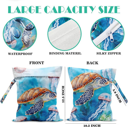 Beach Bags Waterproof Sandproof Large Beach Bag Wet Dry Bags Wet Clothes Bag With Zipper for Swimsuits Travel