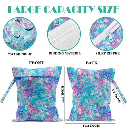Beach Bags Waterproof Sandproof Large Beach Bag Wet Dry Bags Wet Clothes Bag With Zipper for Swimsuits Travel