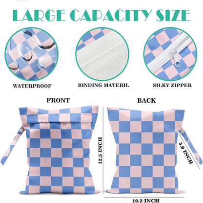 Beach Bags Waterproof Sandproof Large Beach Bag Wet Dry Bags Wet Clothes Bag With Zipper for Swimsuits Travel