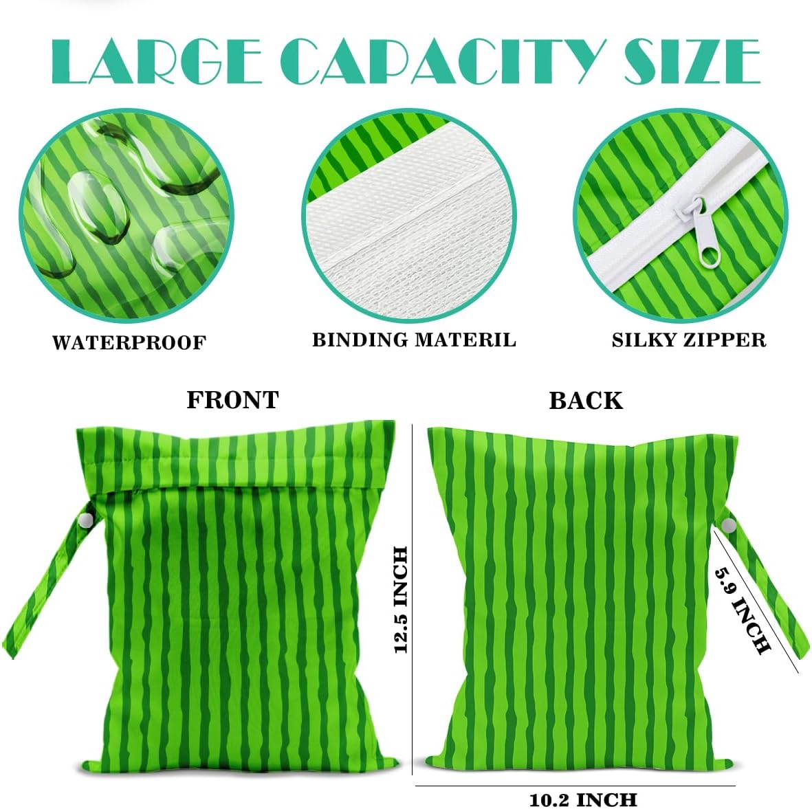 Beach Bags Waterproof Sandproof Large Beach Bag Wet Dry Bags Wet Clothes Bag With Zipper for Swimsuits Travel