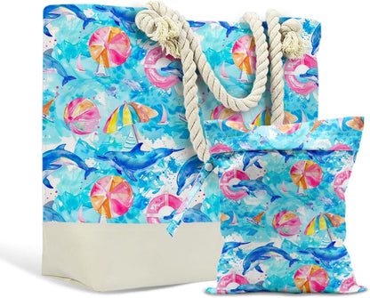 Beach Bags Waterproof Sandproof Large Beach Bag Wet Dry Bags Wet Clothes Bag With Zipper for Swimsuits Travel