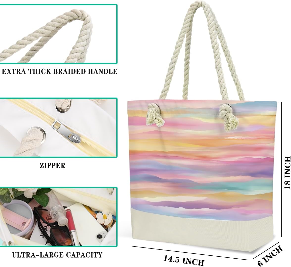 Beach Bags Waterproof Sandproof Large Beach Bag Wet Dry Bags Wet Clothes Bag With Zipper for Swimsuits Travel