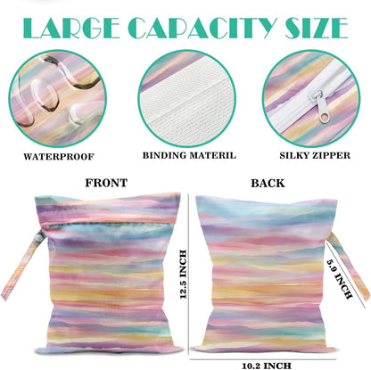 Beach Bags Waterproof Sandproof Large Beach Bag Wet Dry Bags Wet Clothes Bag With Zipper for Swimsuits Travel