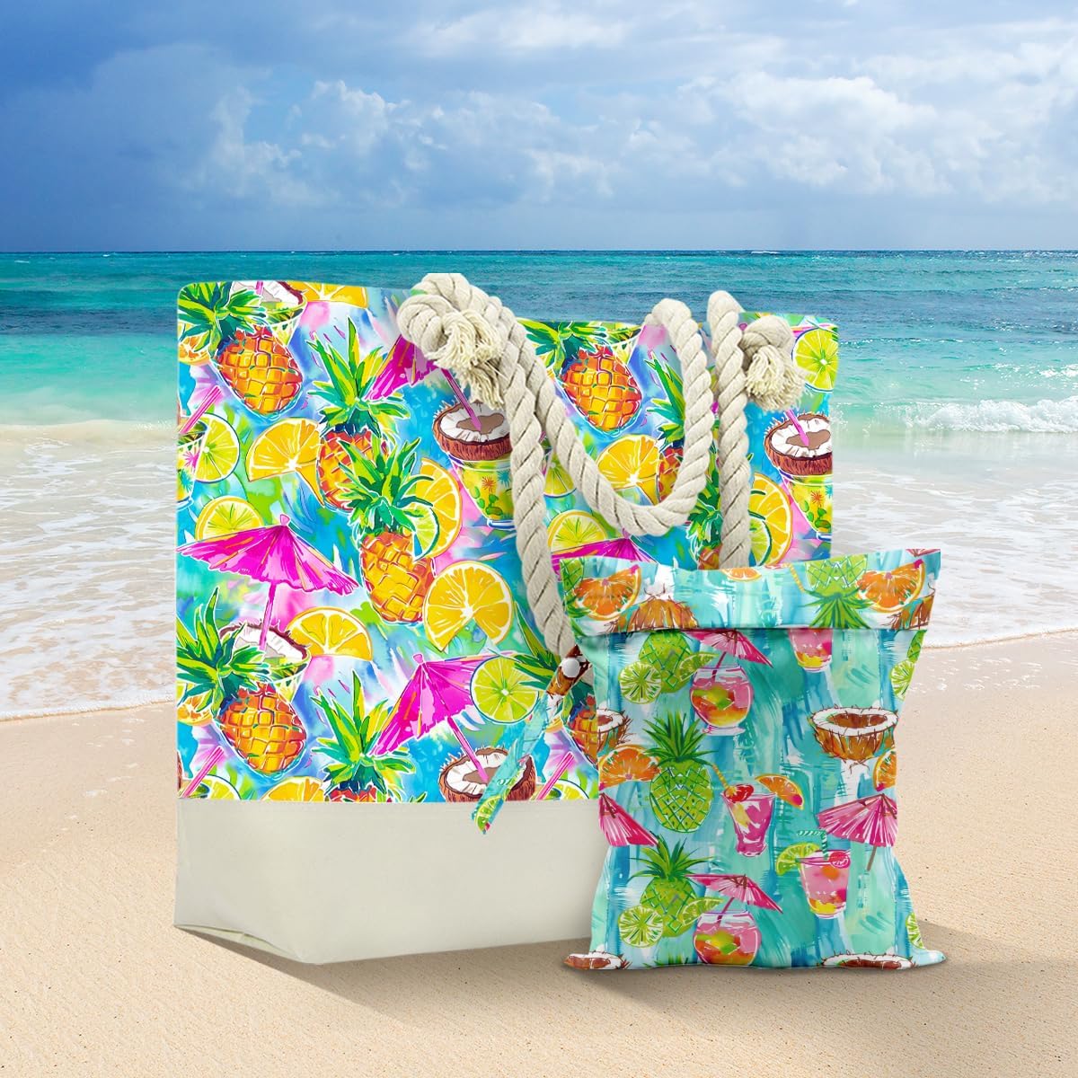 Beach Bags Waterproof Sandproof Large Beach Bag Wet Dry Bags Wet Clothes Bag With Zipper for Swimsuits Travel