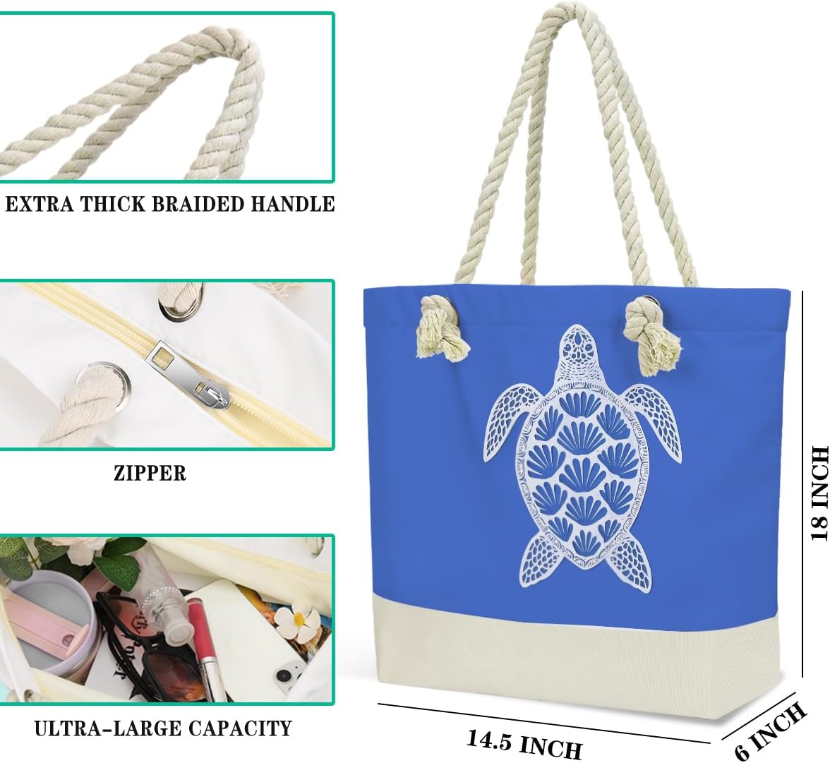 Beach Bags Waterproof Sandproof Large Beach Bag Wet Dry Bags Wet Clothes Bag With Zipper for Swimsuits Travel
