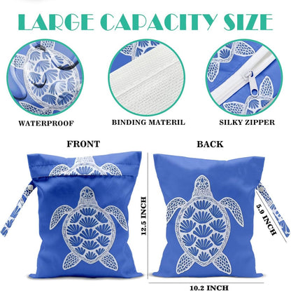 Beach Bags Waterproof Sandproof Large Beach Bag Wet Dry Bags Wet Clothes Bag With Zipper for Swimsuits Travel