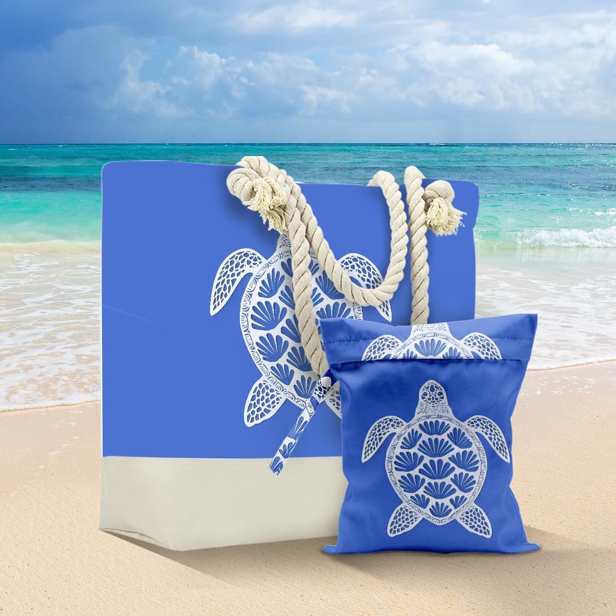 Beach Bags Waterproof Sandproof Large Beach Bag Wet Dry Bags Wet Clothes Bag With Zipper for Swimsuits Travel