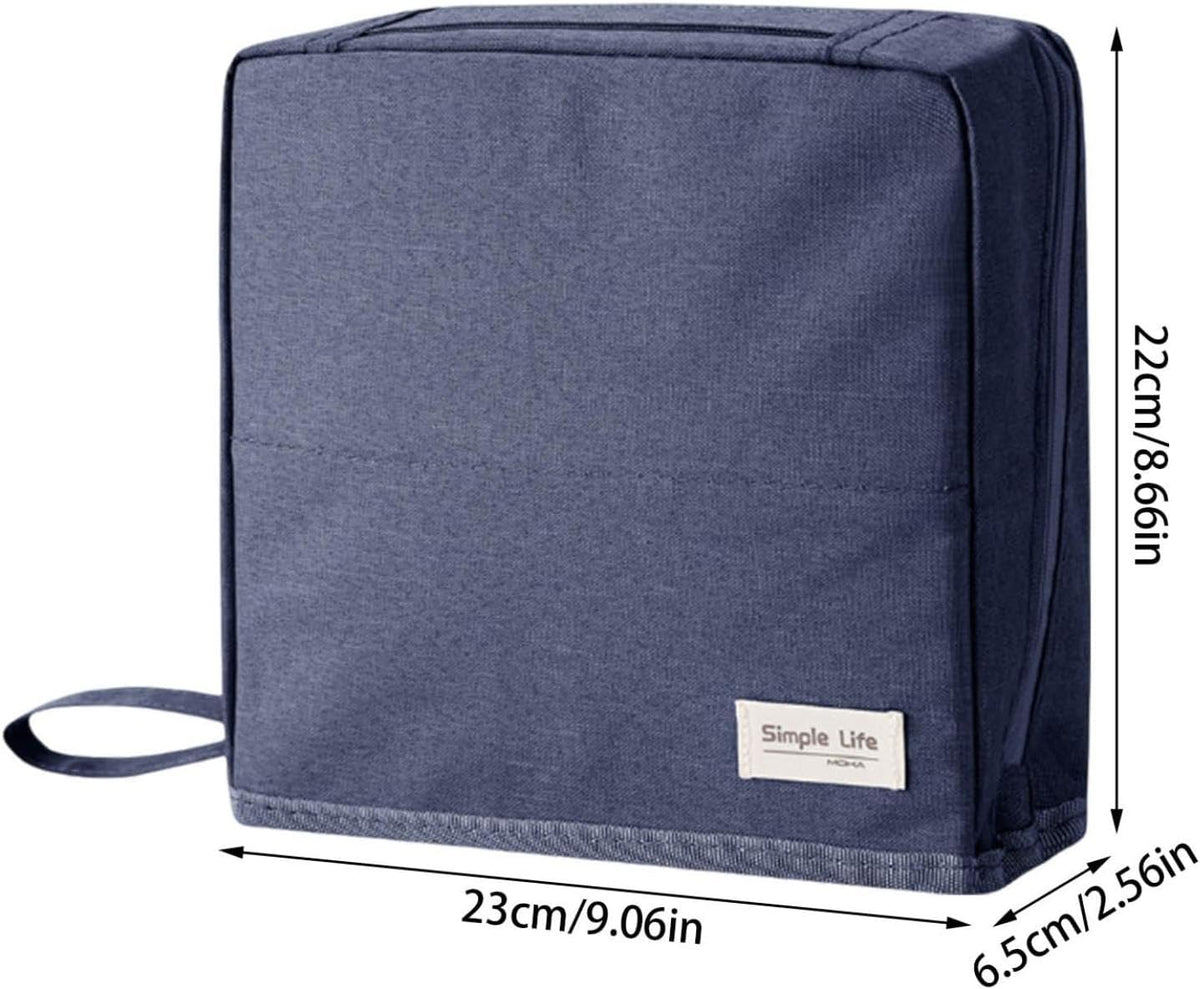 Standing Cosmetic Bag Organizer - Large Travel Makeup Bag with Multiple Compartments for Beauty Supplies Storage Portable Functional Makeup Case for Home & Vacation (Black)