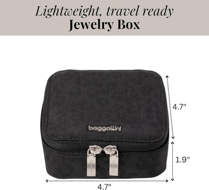 Travel Jewelry Box - Lightweight 4.7”x4.7”x1.9” Travel Jewelry Case