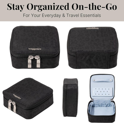 Travel Jewelry Box - Lightweight 4.7”x4.7”x1.9” Travel Jewelry Case