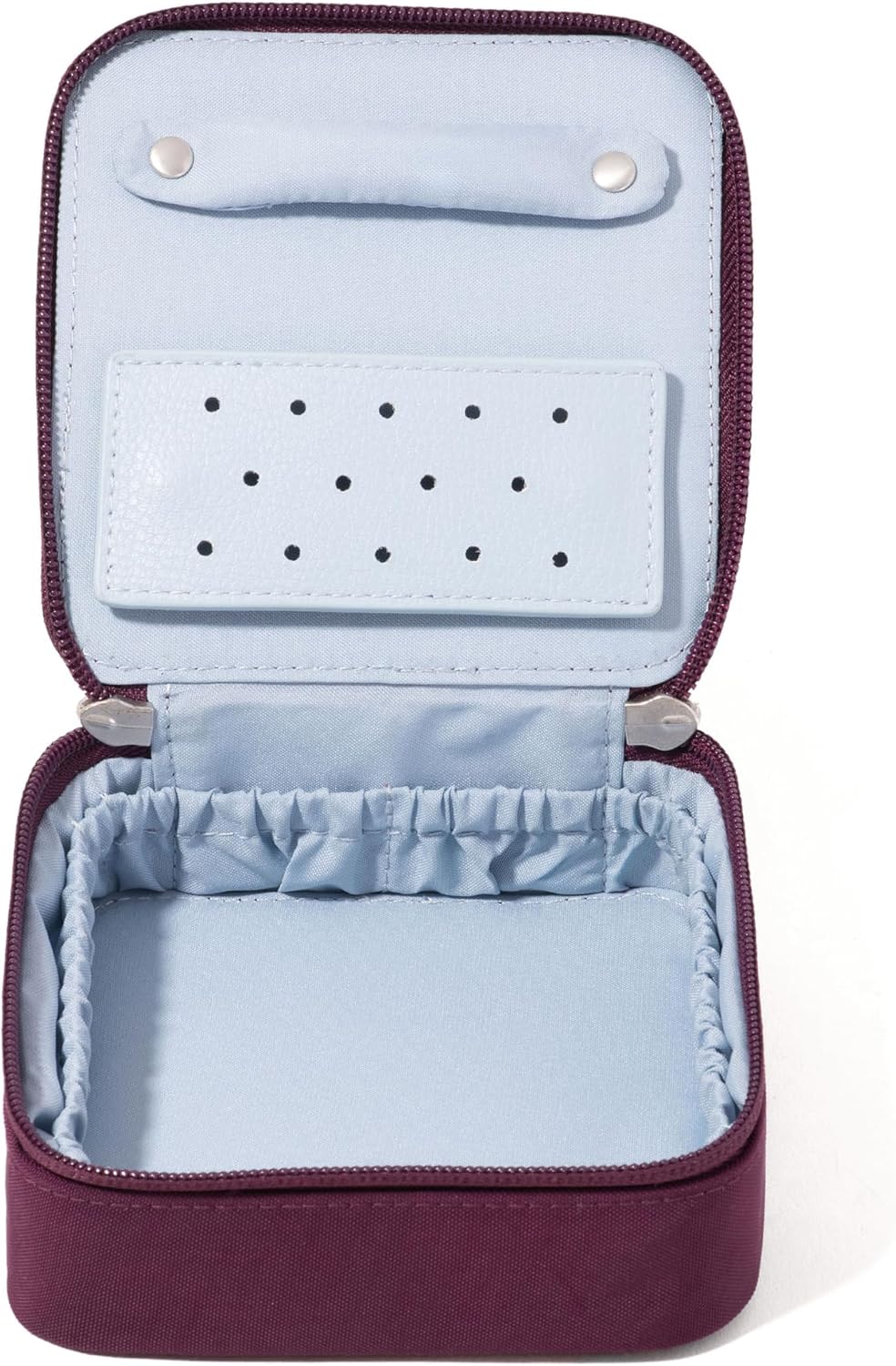 Travel Jewelry Box - Lightweight 4.7”x4.7”x1.9” Travel Jewelry Case