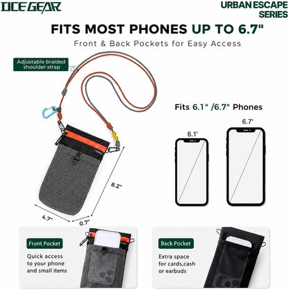 Cell Phone Bag with Strap Lightweight Crossbody Phone Purse with Nylon Lanyard Fits iPhone 12-17 for Travel Casual Walking