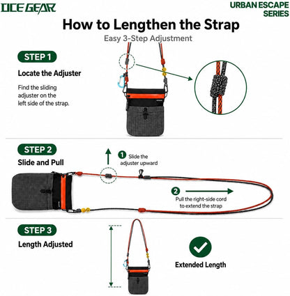 Cell Phone Bag with Strap Lightweight Crossbody Phone Purse with Nylon Lanyard Fits iPhone 12-17 for Travel Casual Walking