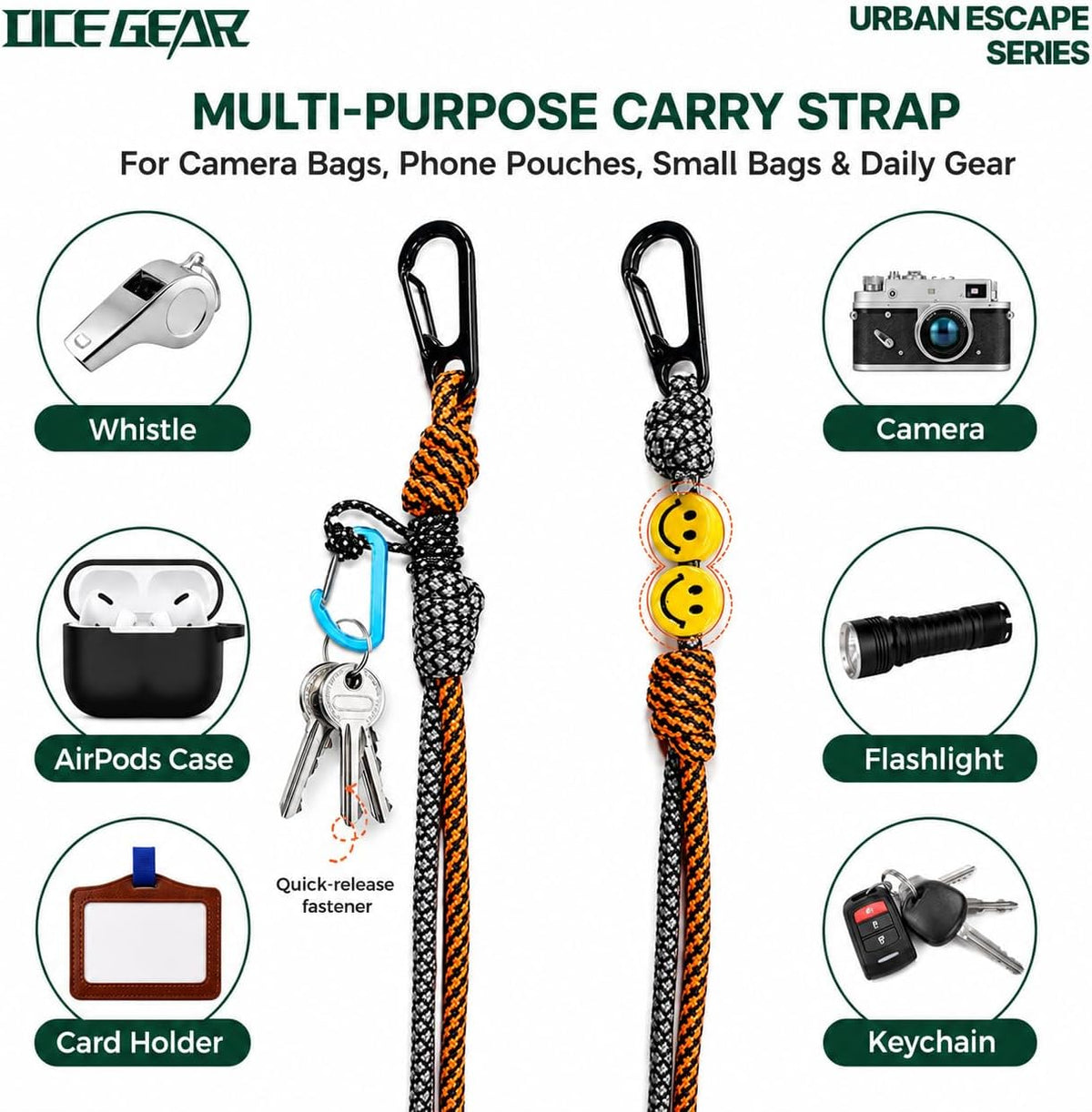 Cell Phone Bag with Strap Lightweight Crossbody Phone Purse with Nylon Lanyard Fits iPhone 12-17 for Travel Casual Walking