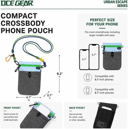Cell Phone Bag with Strap Lightweight Crossbody Phone Purse with Nylon Lanyard Fits iPhone 12-17 for Travel Casual Walking