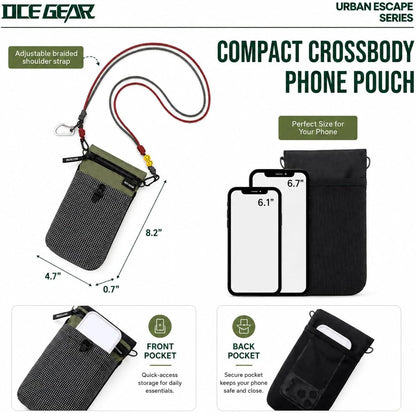 Cell Phone Bag with Strap Lightweight Crossbody Phone Purse with Nylon Lanyard Fits iPhone 12-17 for Travel Casual Walking