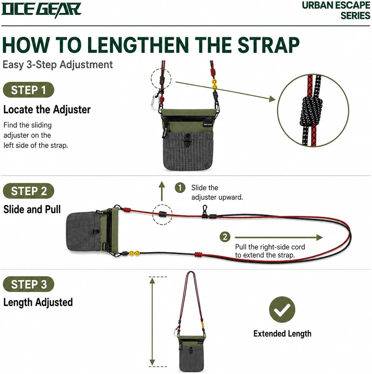Cell Phone Bag with Strap Lightweight Crossbody Phone Purse with Nylon Lanyard Fits iPhone 12-17 for Travel Casual Walking