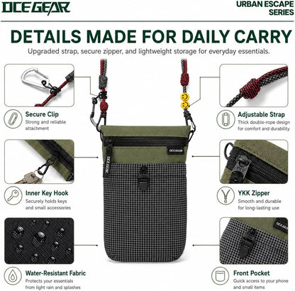 Cell Phone Bag with Strap Lightweight Crossbody Phone Purse with Nylon Lanyard Fits iPhone 12-17 for Travel Casual Walking