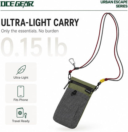 Cell Phone Bag with Strap Lightweight Crossbody Phone Purse with Nylon Lanyard Fits iPhone 12-17 for Travel Casual Walking