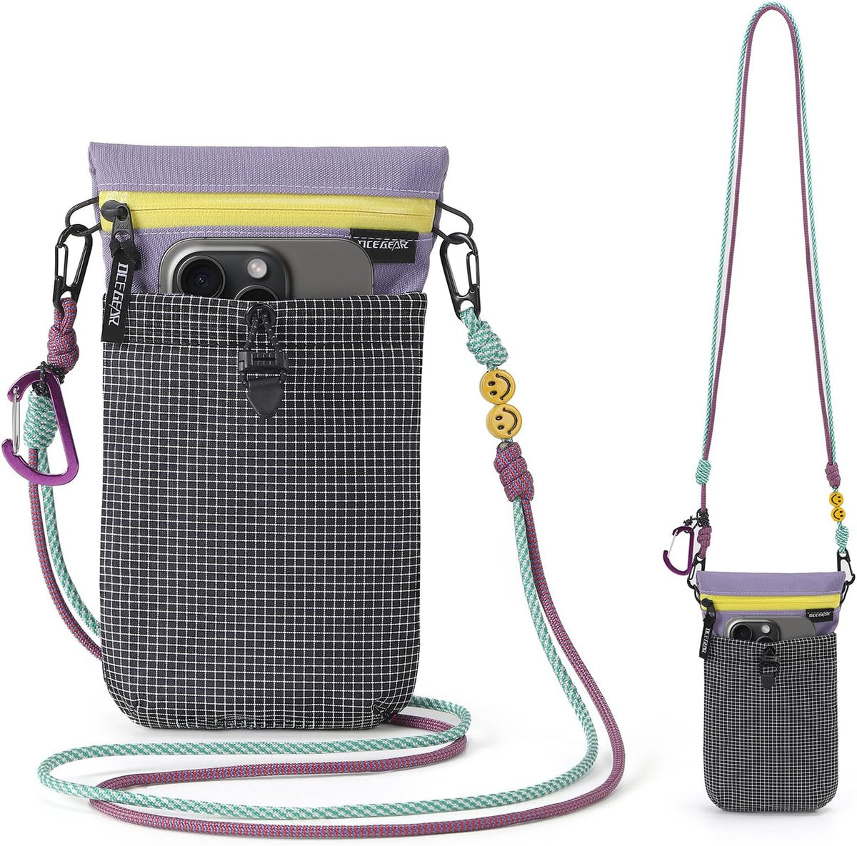 Cell Phone Bag with Strap Lightweight Crossbody Phone Purse with Nylon Lanyard Fits iPhone 12-17 for Travel Casual Walking