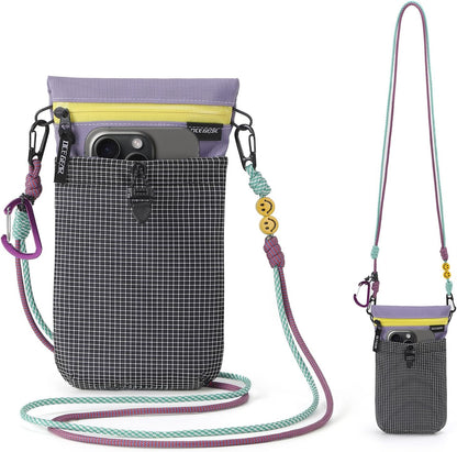 Cell Phone Bag with Strap Lightweight Crossbody Phone Purse with Nylon Lanyard Fits iPhone 12-17 for Travel Casual Walking