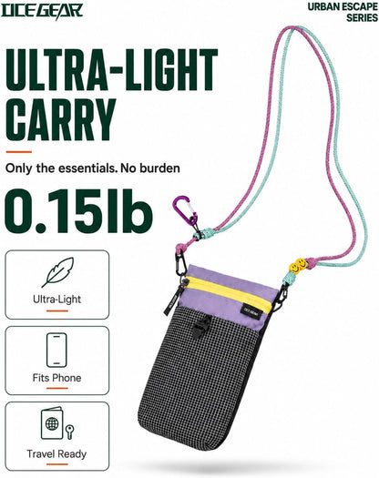 Cell Phone Bag with Strap Lightweight Crossbody Phone Purse with Nylon Lanyard Fits iPhone 12-17 for Travel Casual Walking