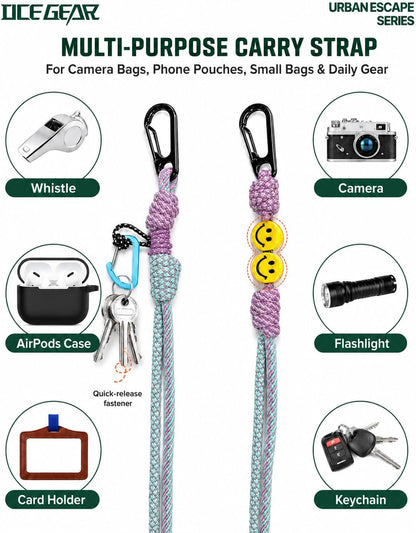 Cell Phone Bag with Strap Lightweight Crossbody Phone Purse with Nylon Lanyard Fits iPhone 12-17 for Travel Casual Walking