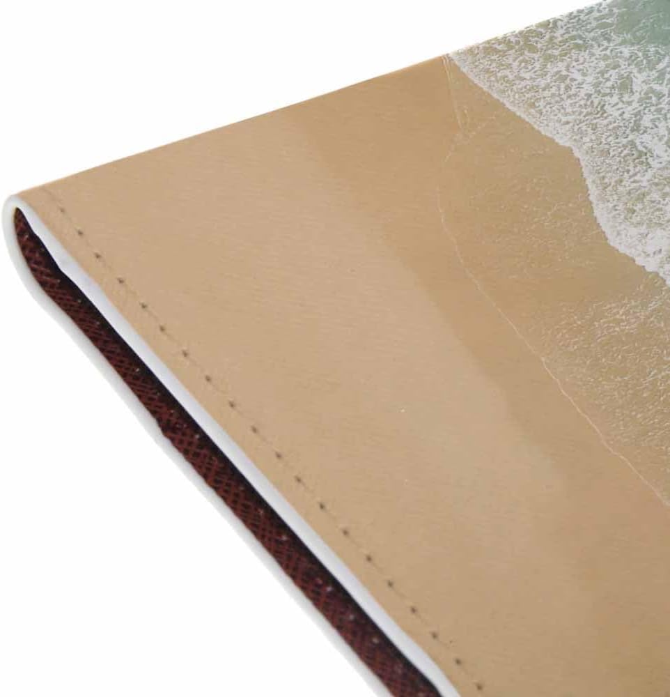 Beach Passport Holder for Travel Turquoise Sea Water PU Leather Passport Cover Wallet Cute Passport Card Holder for Women and Men