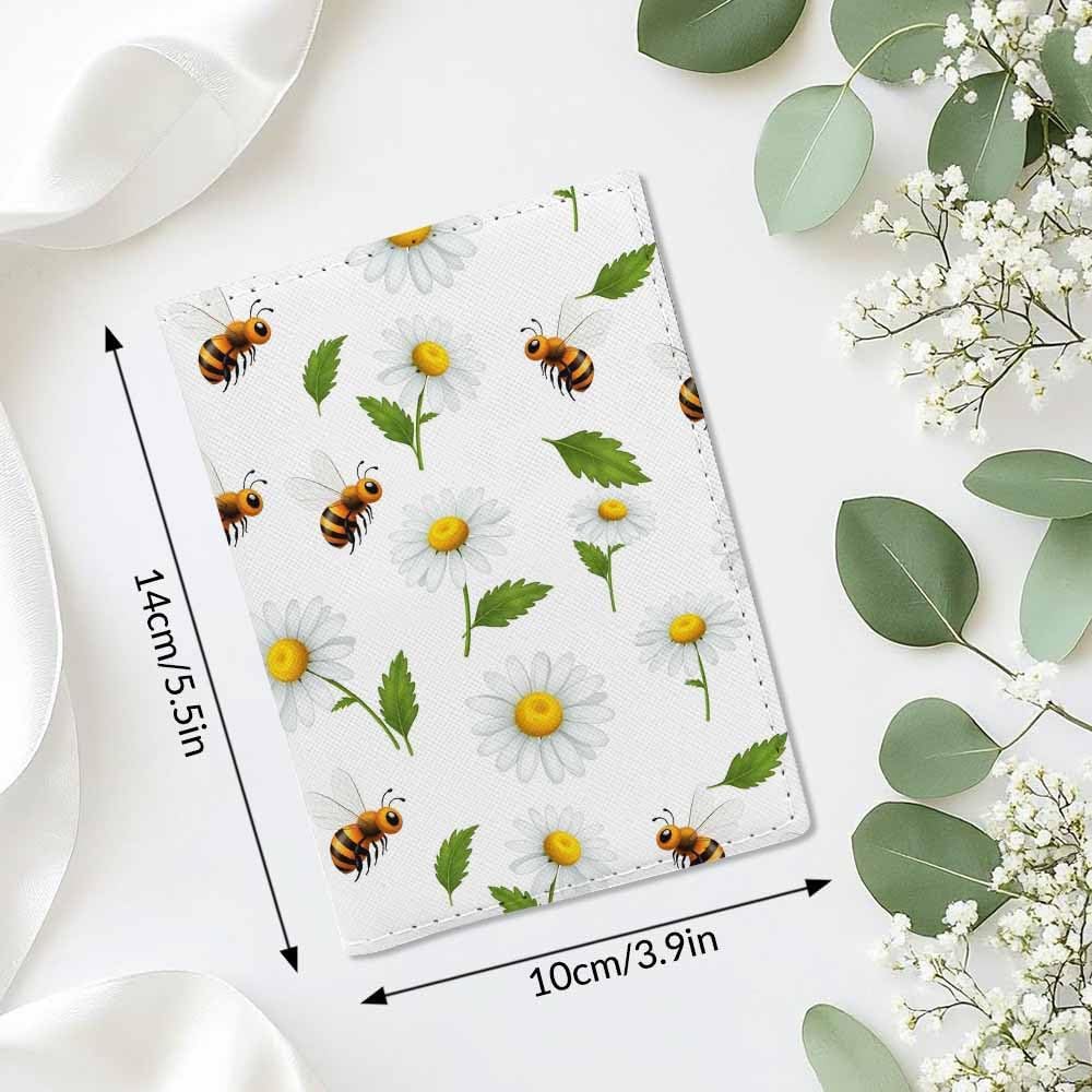 Beach Passport Holder for Travel Turquoise Sea Water PU Leather Passport Cover Wallet Cute Passport Card Holder for Women and Men