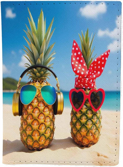 Beach Passport Holder for Travel Turquoise Sea Water PU Leather Passport Cover Wallet Cute Passport Card Holder for Women and Men
