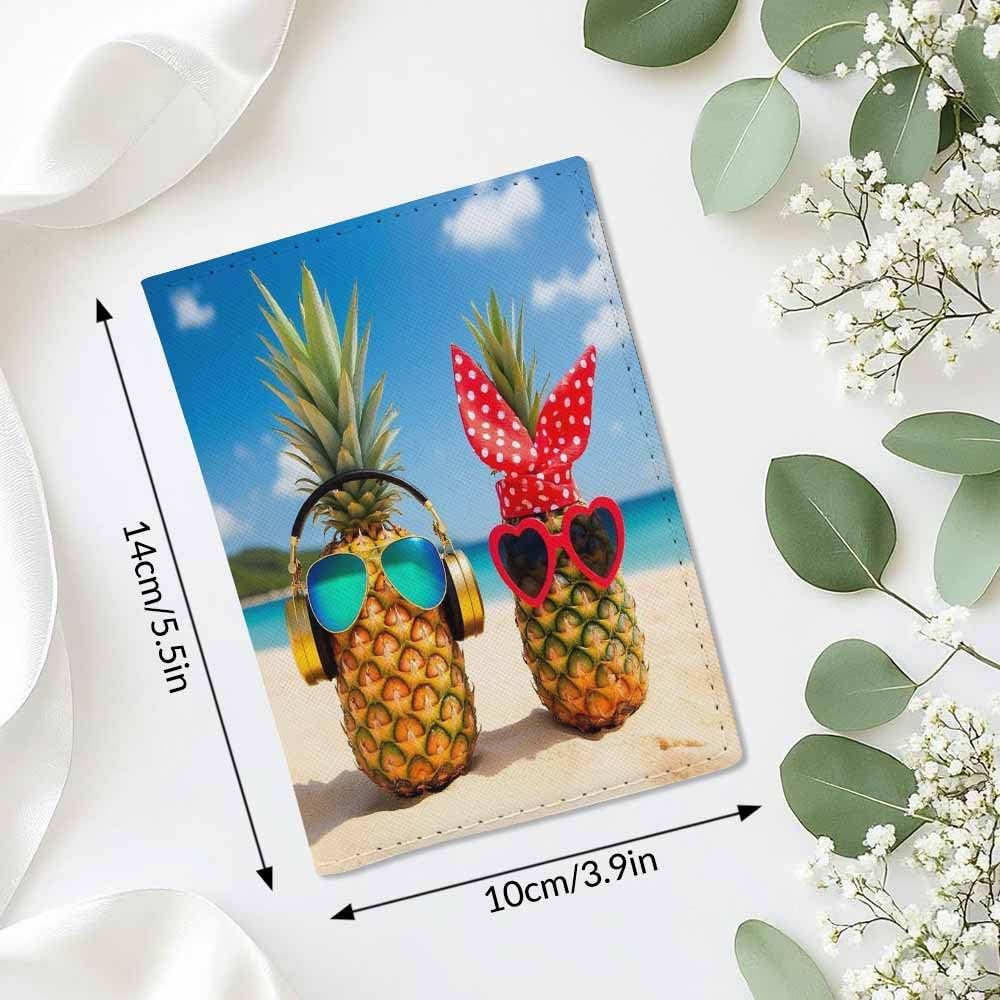 Beach Passport Holder for Travel Turquoise Sea Water PU Leather Passport Cover Wallet Cute Passport Card Holder for Women and Men