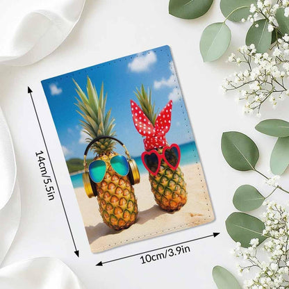 Beach Passport Holder for Travel Turquoise Sea Water PU Leather Passport Cover Wallet Cute Passport Card Holder for Women and Men