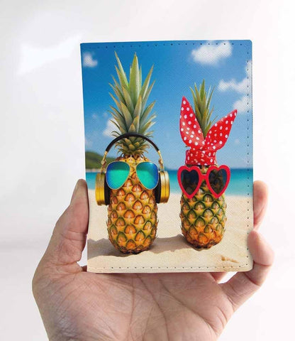 Beach Passport Holder for Travel Turquoise Sea Water PU Leather Passport Cover Wallet Cute Passport Card Holder for Women and Men