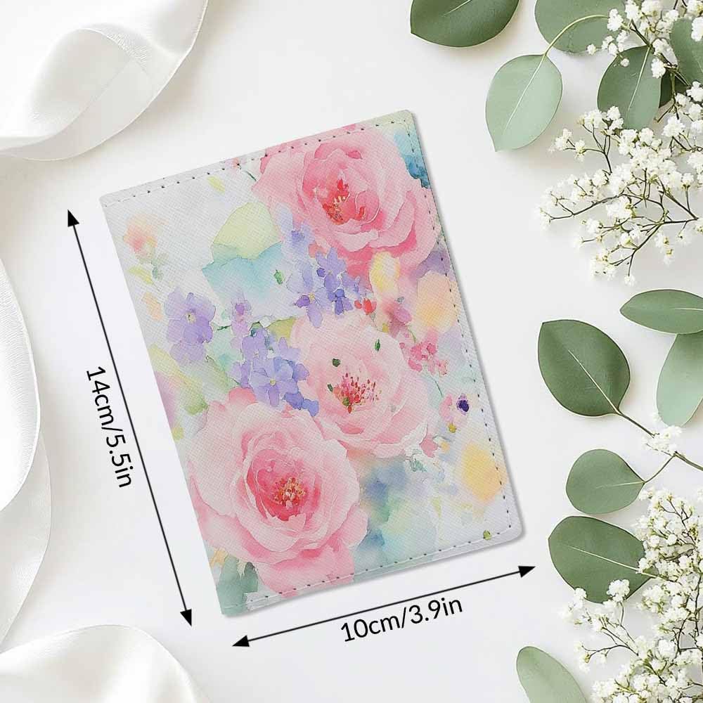 Beach Passport Holder for Travel Turquoise Sea Water PU Leather Passport Cover Wallet Cute Passport Card Holder for Women and Men