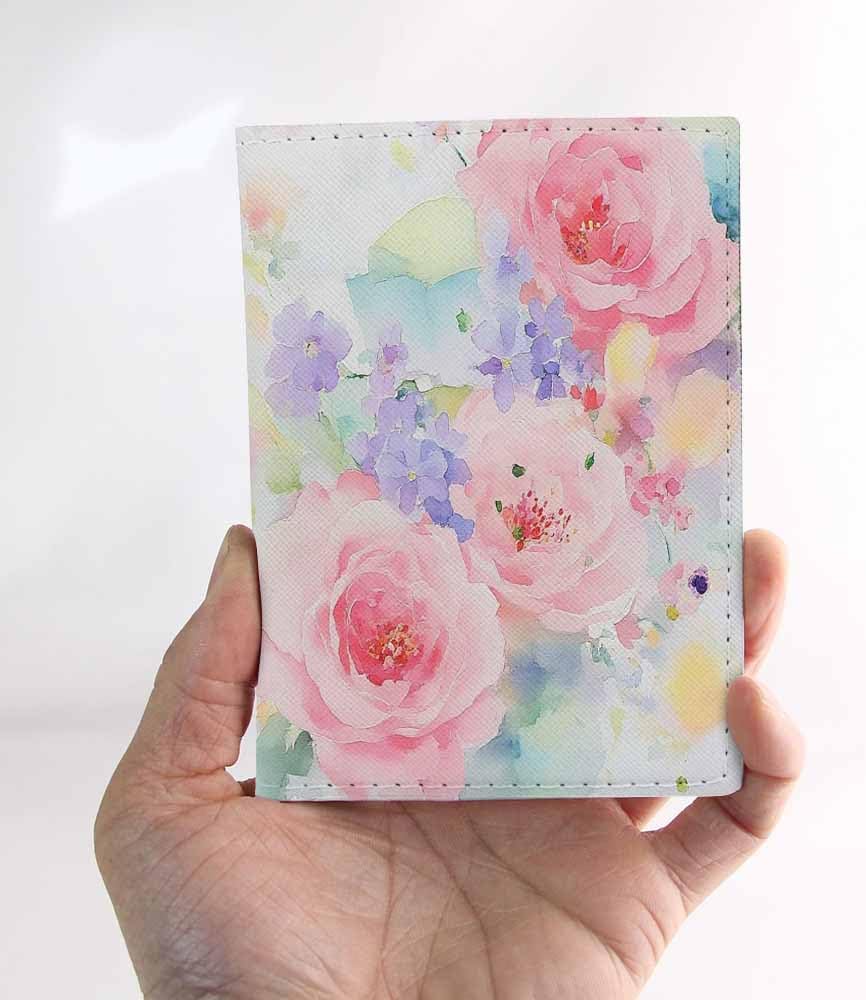 Beach Passport Holder for Travel Turquoise Sea Water PU Leather Passport Cover Wallet Cute Passport Card Holder for Women and Men