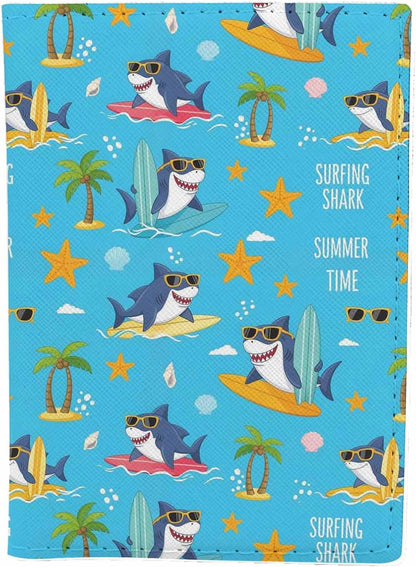 Beach Passport Holder for Travel Turquoise Sea Water PU Leather Passport Cover Wallet Cute Passport Card Holder for Women and Men