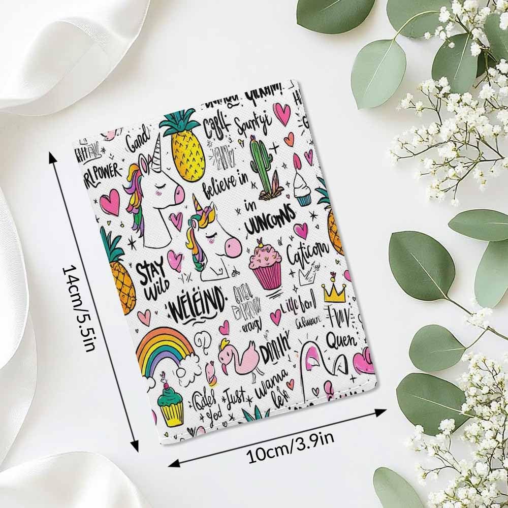 Beach Passport Holder for Travel Turquoise Sea Water PU Leather Passport Cover Wallet Cute Passport Card Holder for Women and Men