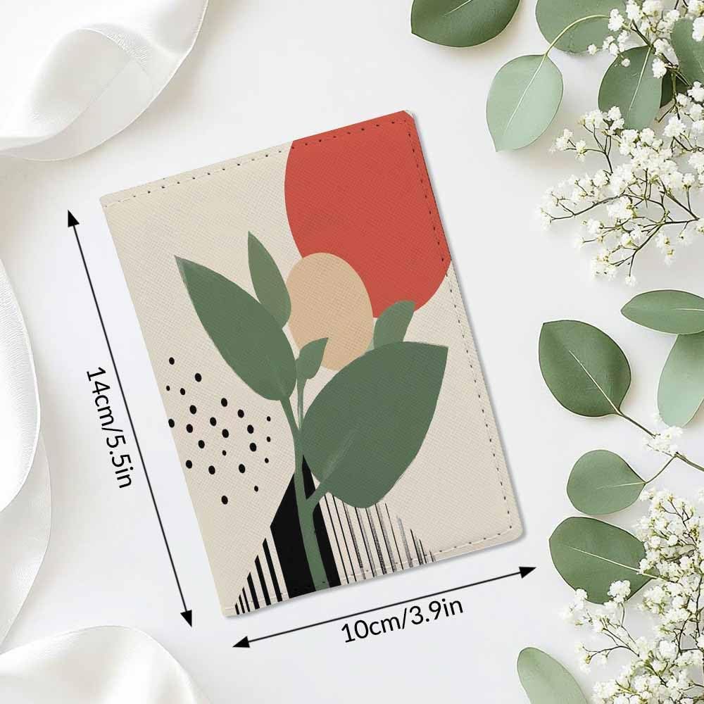 Beach Passport Holder for Travel Turquoise Sea Water PU Leather Passport Cover Wallet Cute Passport Card Holder for Women and Men