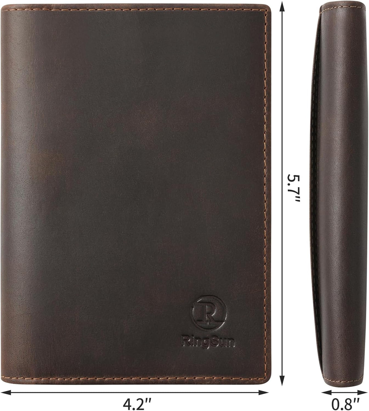 Leather Passport Cover for Men Women, RFID Passport Wallet Case Travel Passport Holder for Family