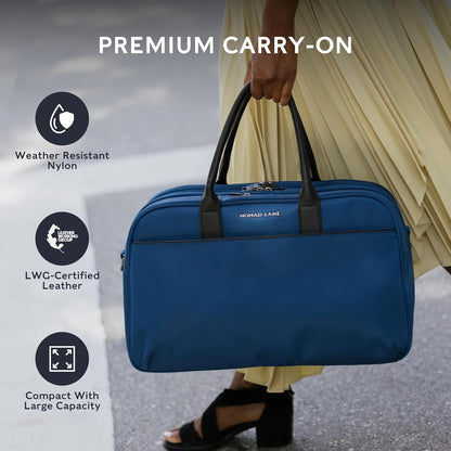 Carry-On Luggage Duffel Bag, Durable & Lightweight Suitcase. Bento Bag, Personal Item Weekender Travel Bag for Men & Women, Dune Khaki
