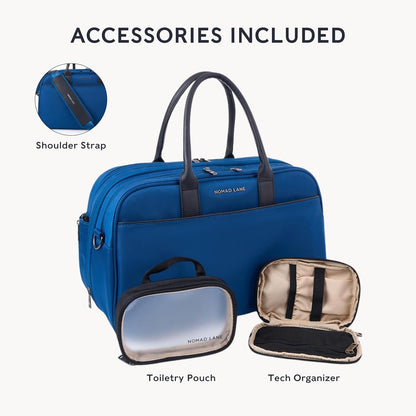 Carry-On Luggage Duffel Bag, Durable & Lightweight Suitcase. Bento Bag, Personal Item Weekender Travel Bag for Men & Women, Dune Khaki